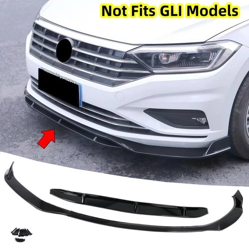Gloss Black Front Lip Splitter For 2019 2020 2021 VW Jetta MK7 R-Line/S/SE/SEL