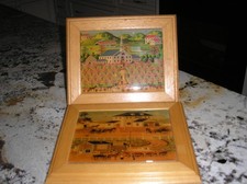 Georgina Country Creations Folk Art American Art Tiles by Charles Wysocki 2 Pcs