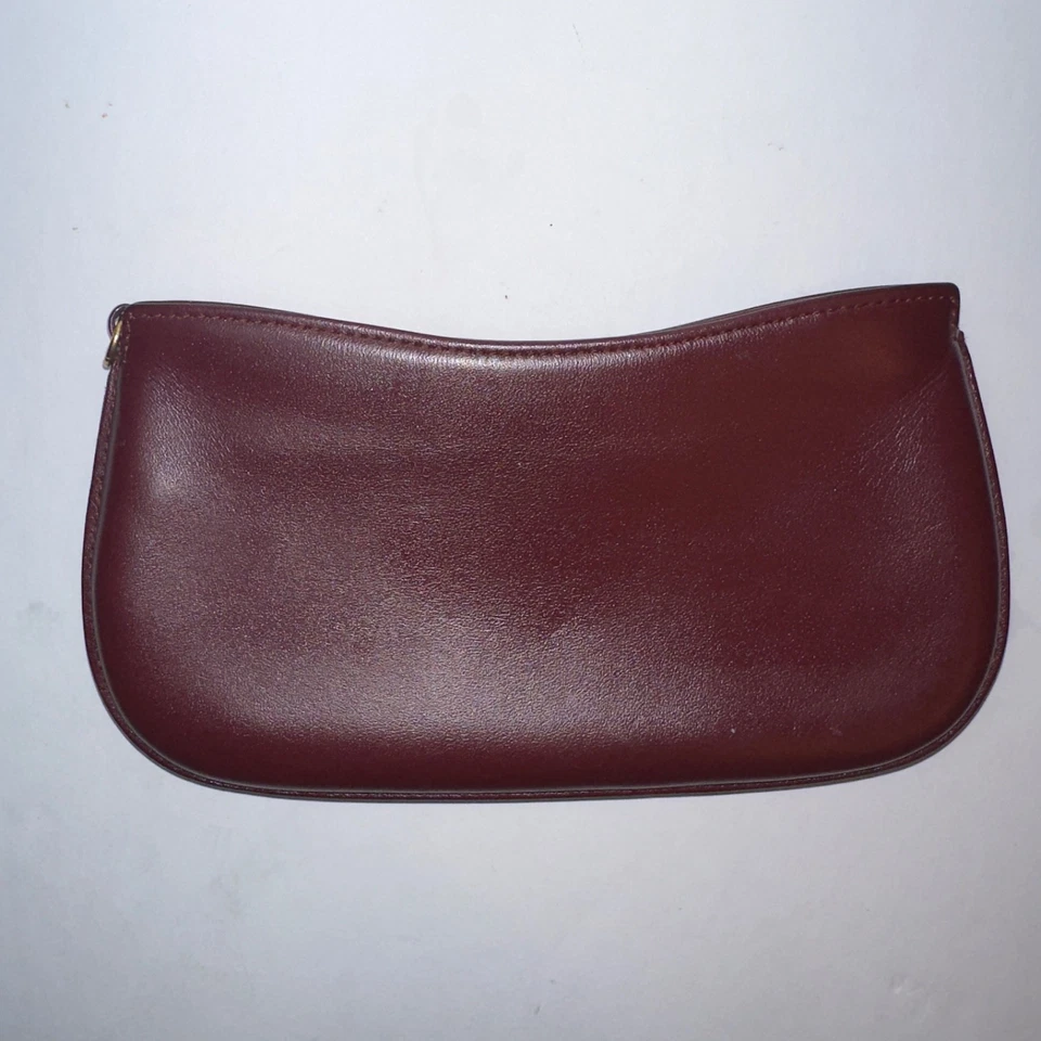 Cartier Mustline Burdeos Cuero Bolso sin asas Rojo Vintage Auténtico Certificado de Autenticidad Foto 2 de 4