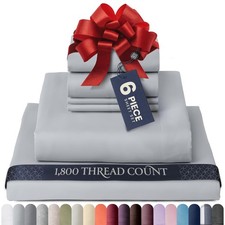 Silky Soft Queen Sheet Set - 6 Piece Bed Sheets for Queen Size Bed, Secure-Fi...