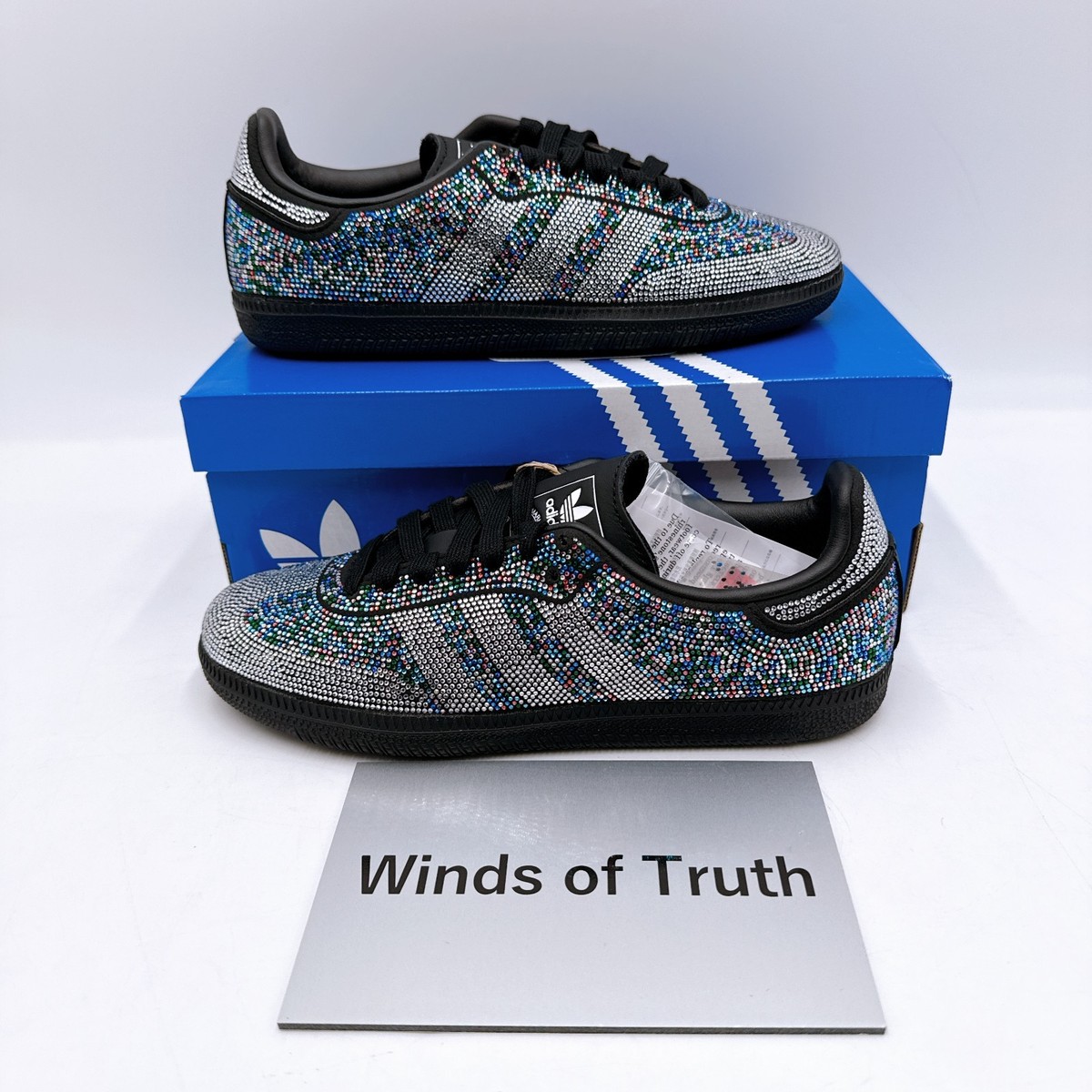 adidas SAMBA OG Core Black Silver Metallic KJ2510 Women's Size US