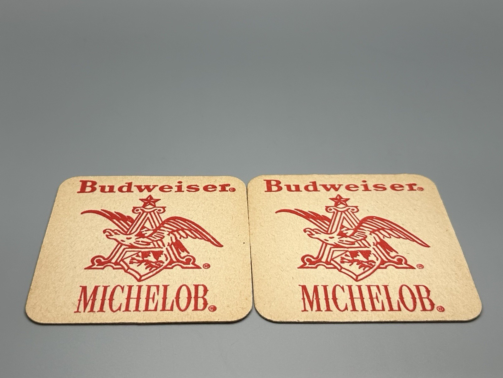 Michelob Beer Glass & Coasters Set / Vtg Tavern Advertising / Man Cave Bar Gift