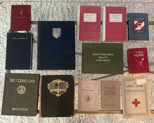 Cornell University Rare Antiquarian 13 Book Collection Cornell Register 1868-69