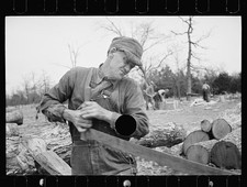 Splitting Shingles,Froe,Maul,Coalins Project,Farm,Kentucky,KY,FSA,1936,Mydans,7