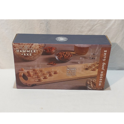 Hammer + Axe Wooden Pong Game Set, Brown Wood, 2017, Age 17 Years & Up