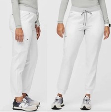 NWT Figs Zamora Jogger Scrub Pants in Optic White Size XT Tall Career Nursing