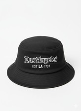 Los Angeles EST LA 1781 Embroidered Bucket Hat, Gothic Script Design 6 Color