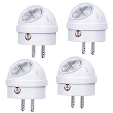 Plug-in Night Lights, Warm White LED Nightlight, 360  Rotation, Dusk to Dawn ...