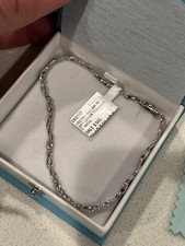 Diamond Bracelet in 925 Sterling Silver 1/6 CTW Twist Link Design 7 -Jewelry