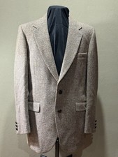 Harris Tweed Blazer Mens 40R Brown Check Wool Sport Coat Jacket Notch Lapel USA