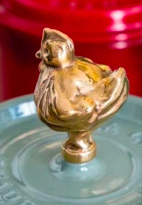 Staub Rooster Knob Cast Iron Cocotte Lid Handle Replacement Silver