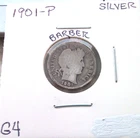1901 PHILADELPHIA BARBER SILVER DIME IN GOOD CONDITION.