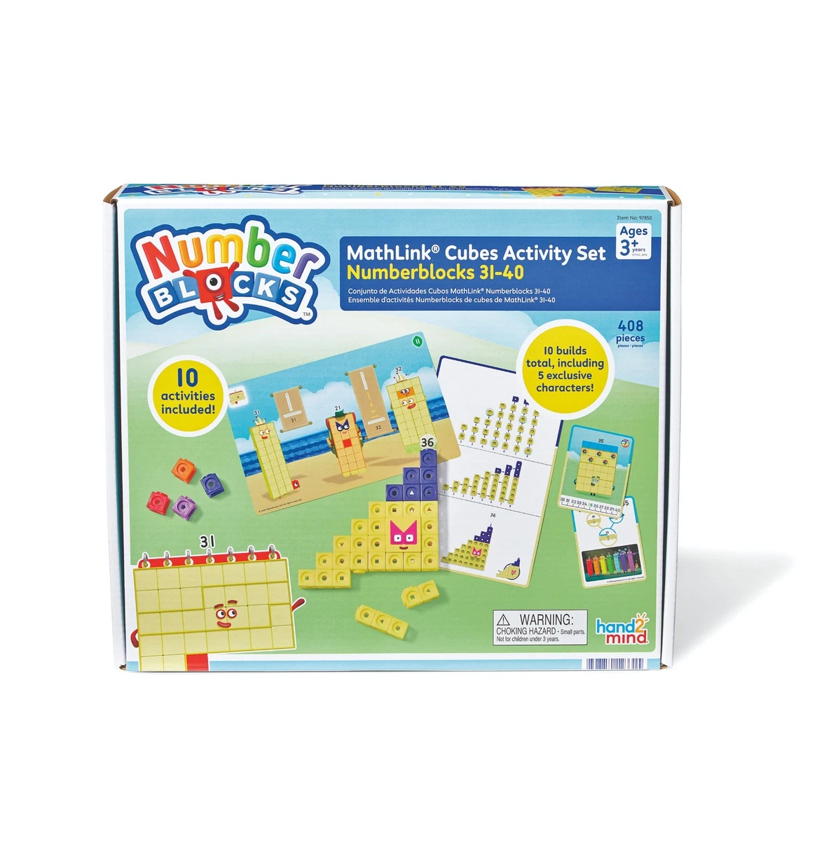 Hand2Mind Numberblocks Mathlink Cubes 31 to 40 Activity Set NEW