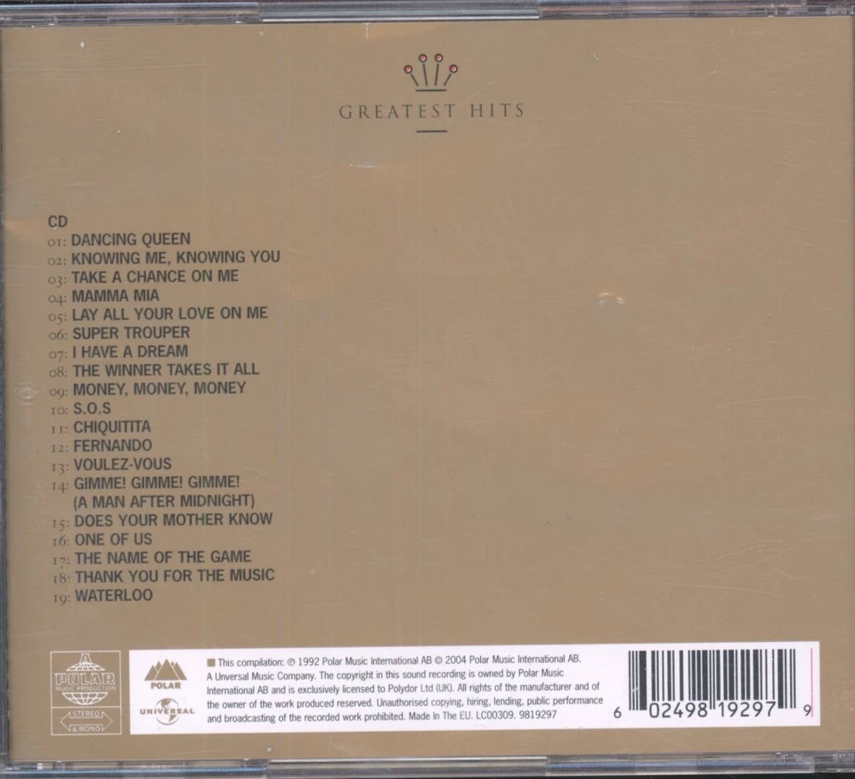 Abba Gold CD Europe Polar 2004 CD. 9819297 - Bild 2 von 3