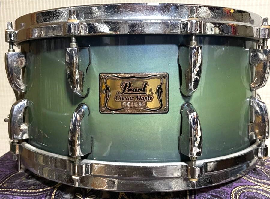 Pearl Classic Maple Snare Drum Green 14