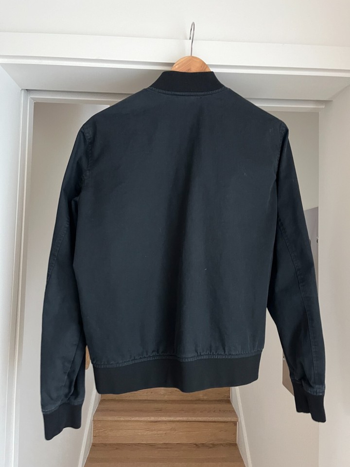 Everlane Men’s Cotton Bomber Jacket, Black, Size Small, Slightly Faded ...