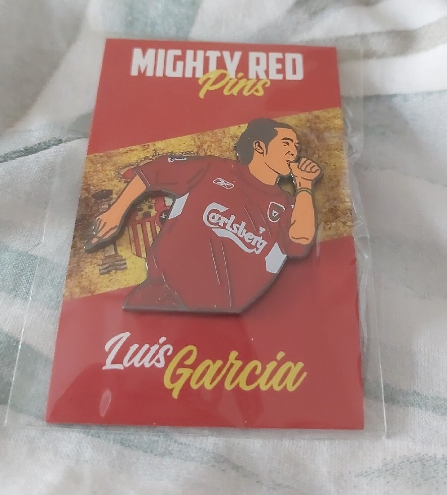 LIVERPOOL MIGHTY RED PINS LUIS GARCIA LIMITED EDITION BADGE NOT