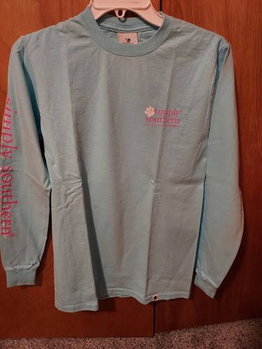 T-shirt Fille Simply Southern Collection, Pêche, Taille L, 100% Coton
