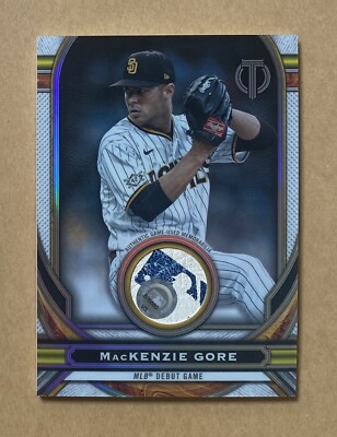 2023 Topps Tribute MacKenzie Gore MLB Debut Milestone Logo Patch Relic #04/10