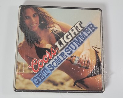 Coors Light Beer Coasters Pack Vintage 2003 Get Some Summer Cardboard Puzzle New