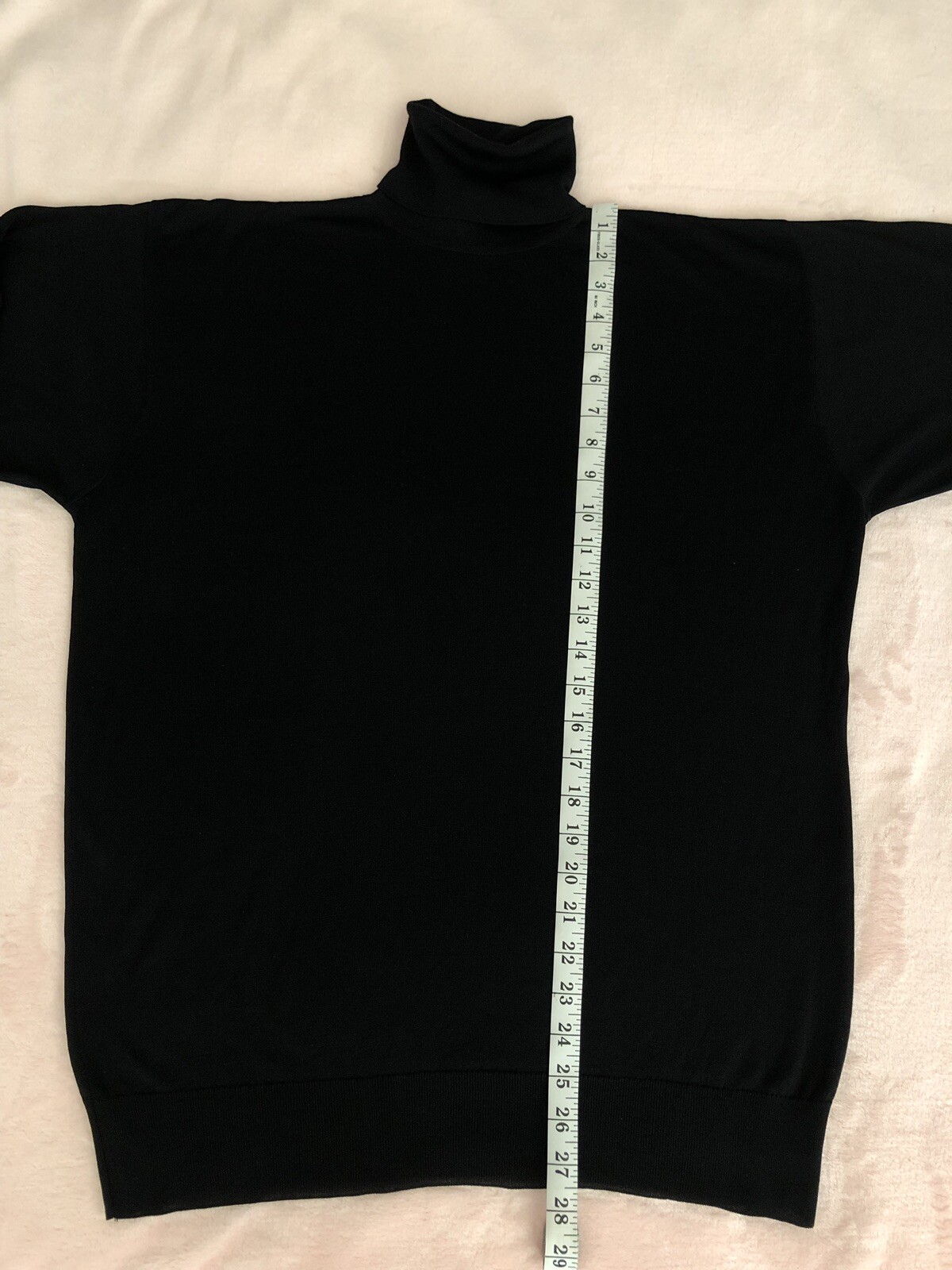Ralph Lauren 80s Purple Label Womens Silk Turtleneck Long Sleeve Top Black Sz M image 8