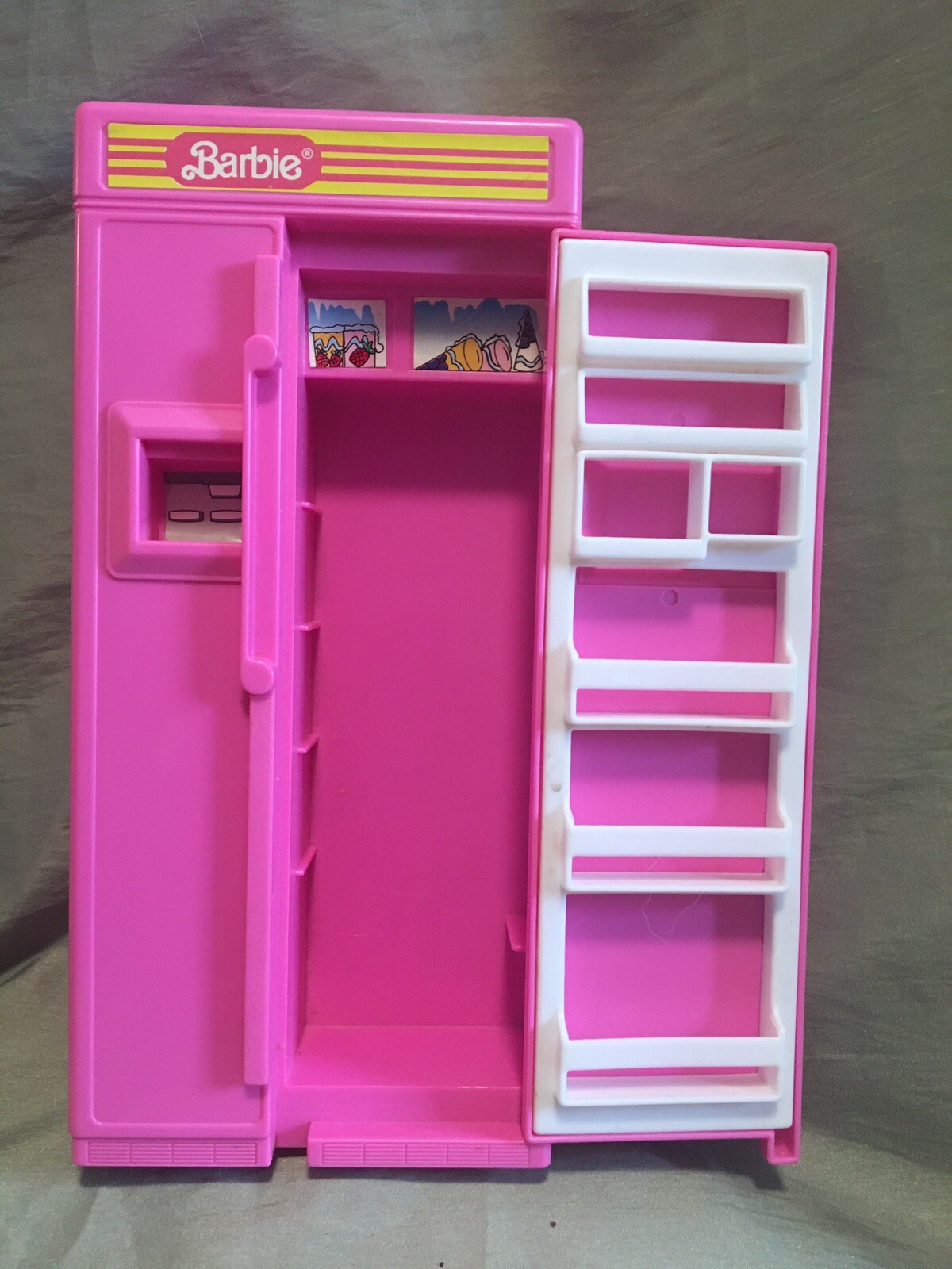 Barbie Kitchen Playset 1990 Set With Mixed Lot Of Food