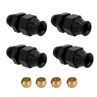 8AN Male Flare to Fuel Hardline Tube Fitting Adapter Connector Anodized 4 Pcs