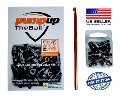 SPORT BALL INFLATION VALVE KIT FOR SOCCER BALLS, BASKETBALLS, VOLLEYBALLS, ETC.