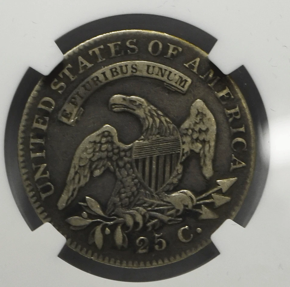 1821 25c Capped Bust Quarter Dollar Twenty Five Cents Philadelphia NGC VF25 - Image 2 of 4