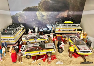 DIORAMA ASSISTANCE AUDI QUATTRO E2  Rallye Tour de Corse 1984 1/43