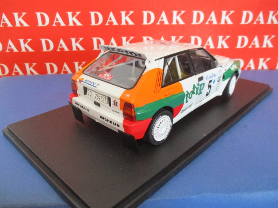 Die cast 1/18 Modellino Auto Lancia Delta HF Int. Rally Monte Carlo 1993 Aghini - Immagine 4 di 4