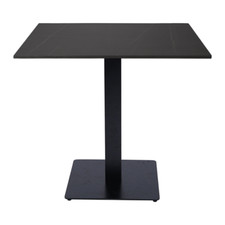 Tavolo bar pub ristorante quadrato 80x80 cm Top per esterno effetto marmo Nero H