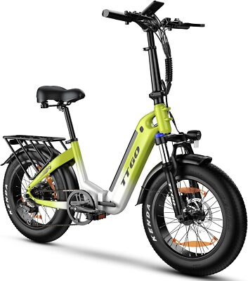 TTGO 20'' Green Electric Bicycle 250W 36V 25AH E-Bike Adults 7 Speed E-Citybike