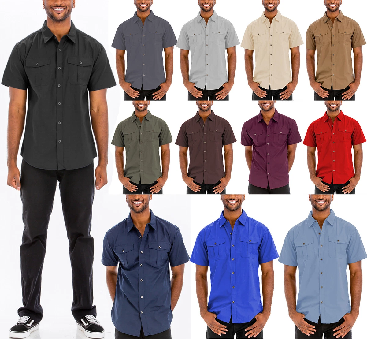 mens short sleeve dress shirts