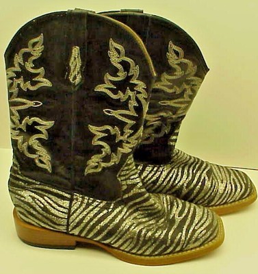 roper zebra glitter boots