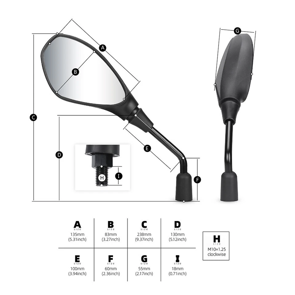 Espejos retrovisores para SUZUKI Vstrom DL 250 650 SV650 SV1000 BANDIT GSF 1250 1200 Foto 3 de 4