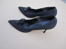 Vintage QualiCraft Women Leather High Heels Pump Shoes Size 10 AAAA Black