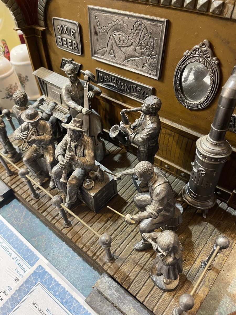 VERY RARE MICHAEL RICKER New Orleans Jazz Band PEWTER FIGURINE Set