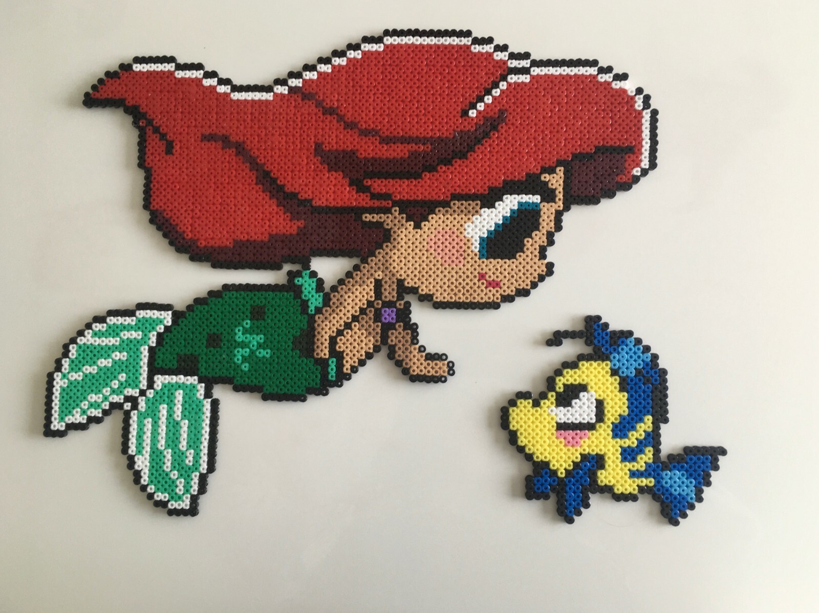 Perles à repasser Princesse Disney Ariel et Polochon kit pixel art créatif
