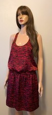 Michael Kors Lipstick Red & Black Elastic Tank Dress Size M