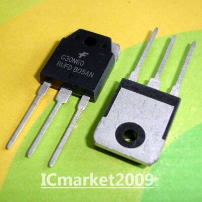 10 PCS SGH30N60RUFD TO-247 SGH30N60 G30N60RUFD G30N60 Short Circuit Rated IGBT #