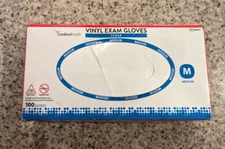 Cardinal Health Vinyl Exam Gloves - Pack of 100, Medium  9/2026