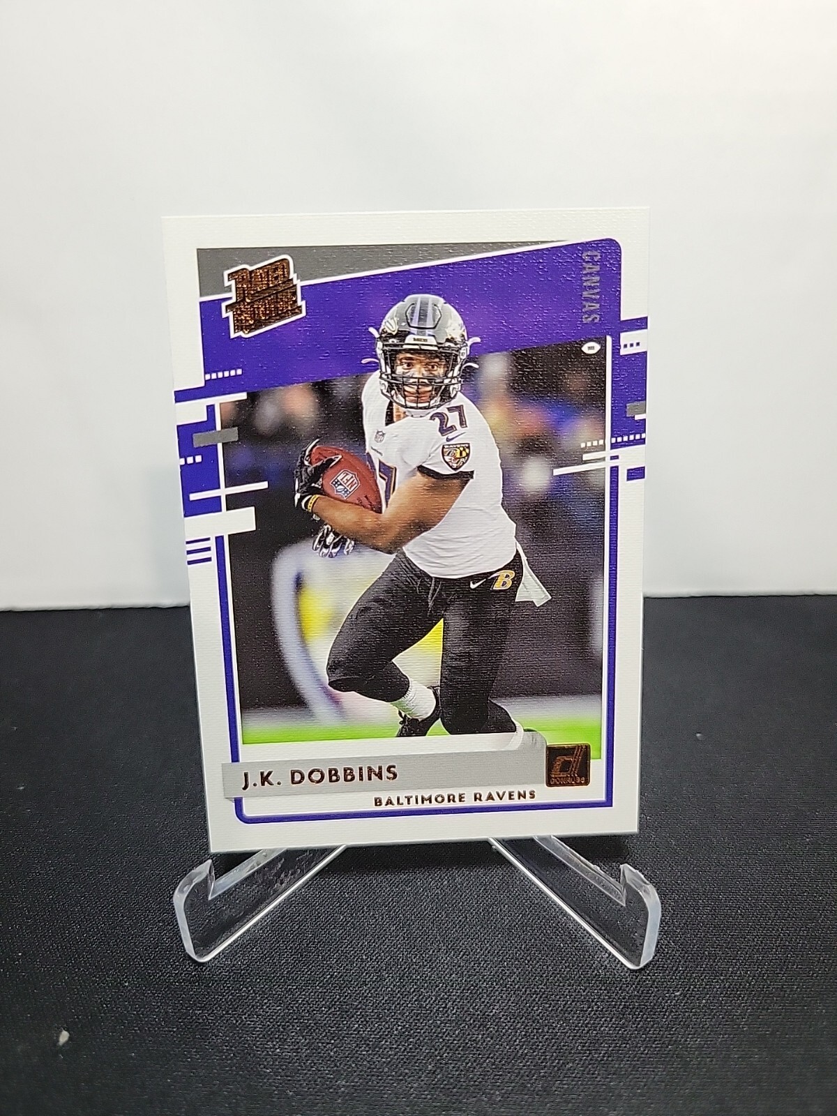 2020 Donruss JK Dobbins Rated Rookie Canvas #311 Rookie RC Baltimore Ravens