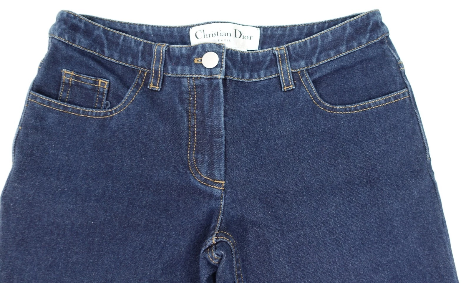 Jean Christian Dior femme botte denim vintage pantalon luxe designer US 4