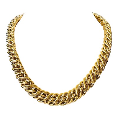 Nicolis Cola 18k Gold Link Necklace 49 dwt 76 g 11.6 mm Wide 17.5