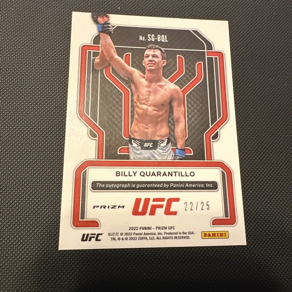2022 Panini Prizm UFC Billy Quarantillo Auto Mojo Rookie Autograph 22/25 - Image 4 of 4