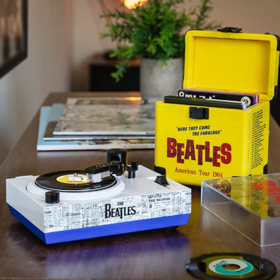 The Beatles x Crosley 3 Bluetooth Turntable Player Carrying Case Rsd 23  - Image 3 of 4