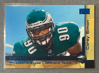 2000 Fleer SkyBox #217H Corey Simon Rookie /2000 RC Rookie Philadelphia Eagles
