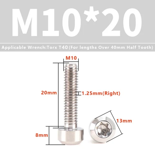 M4M5M6M8M10 Titanium Bolts Taper Cone Socket Head Motorcycle Modification Screws - Picture 202 of 205