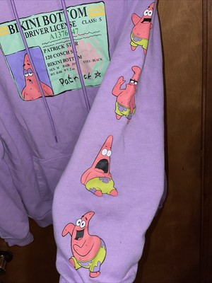 Men's Large Purple Patrick Star SpongeBob SquarePants Hoodie Sweatshirt |  eBay